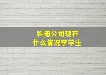 科迪公司现在什么情况李学生