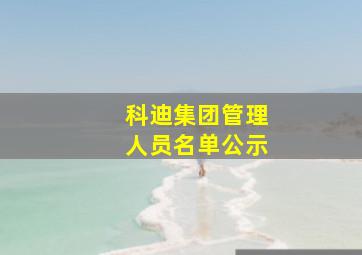 科迪集团管理人员名单公示