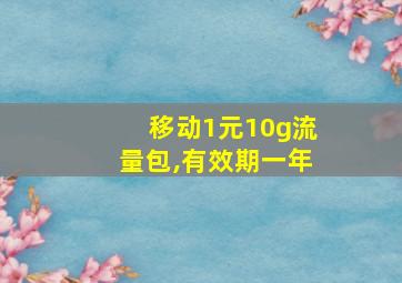 移动1元10g流量包,有效期一年