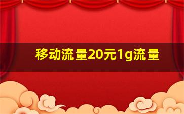 移动流量20元1g流量