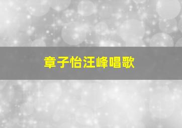 章子怡汪峰唱歌