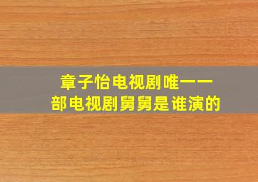 章子怡电视剧唯一一部电视剧舅舅是谁演的