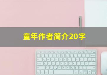 童年作者简介20字