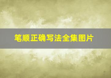 笔顺正确写法全集图片