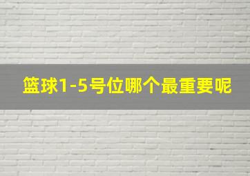 篮球1-5号位哪个最重要呢