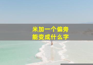 米加一个偏旁能变成什么字