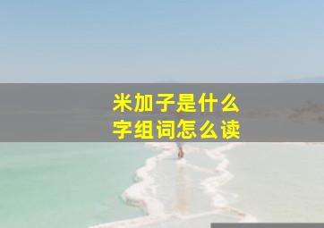 米加子是什么字组词怎么读