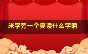 米字旁一个臭读什么字啊