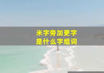 米字旁加更字是什么字组词