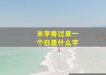 米字旁过来一个白是什么字