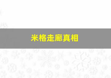 米格走廊真相