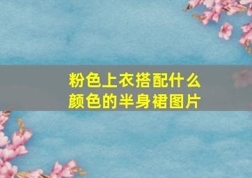 粉色上衣搭配什么颜色的半身裙图片