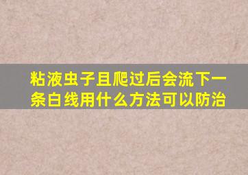 粘液虫子且爬过后会流下一条白线用什么方法可以防治