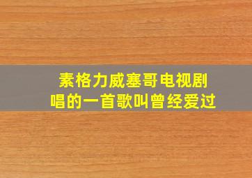 素格力威塞哥电视剧唱的一首歌叫曾经爱过