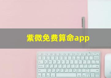 紫微免费算命app