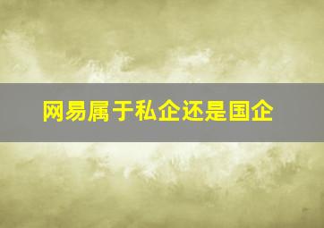 网易属于私企还是国企