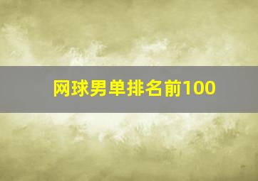 网球男单排名前100