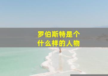 罗伯斯特是个什么样的人物