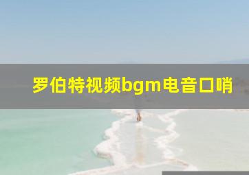 罗伯特视频bgm电音口哨