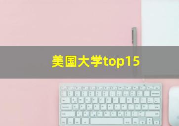 美国大学top15