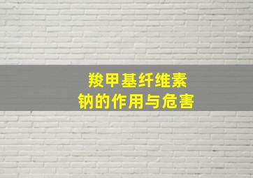 羧甲基纤维素钠的作用与危害