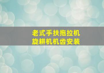 老式手扶拖拉机旋耕机机齿安装