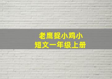 老鹰捉小鸡小短文一年级上册