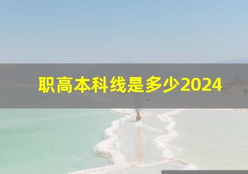 职高本科线是多少2024