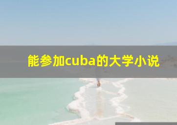 能参加cuba的大学小说