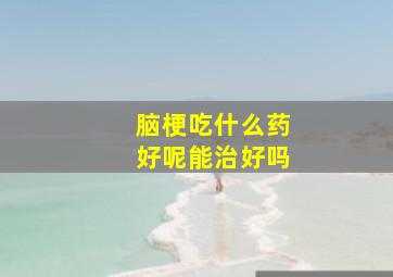 脑梗吃什么药好呢能治好吗