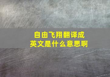 自由飞翔翻译成英文是什么意思啊