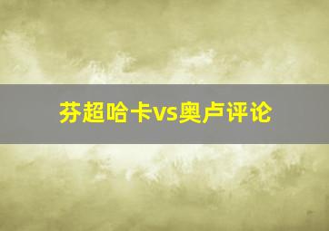 芬超哈卡vs奥卢评论