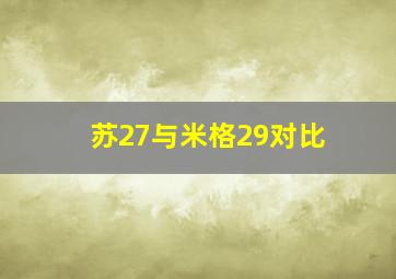 苏27与米格29对比