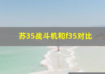 苏35战斗机和f35对比