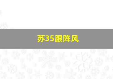 苏35跟阵风