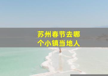 苏州春节去哪个小镇当地人