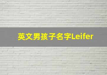 英文男孩子名字Leifer