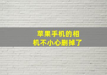 苹果手机的相机不小心删掉了