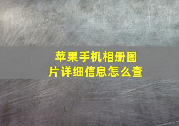 苹果手机相册图片详细信息怎么查