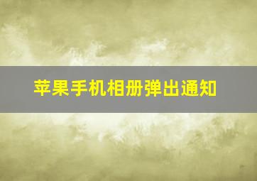 苹果手机相册弹出通知