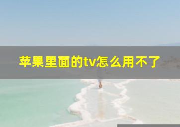 苹果里面的tv怎么用不了