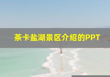 茶卡盐湖景区介绍的PPT