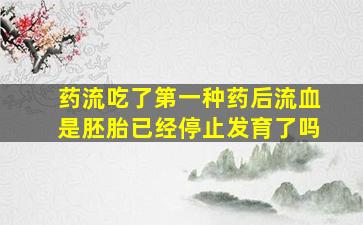 药流吃了第一种药后流血是胚胎已经停止发育了吗