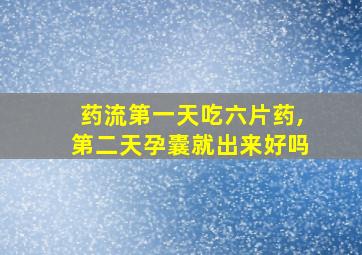 药流第一天吃六片药,第二天孕囊就出来好吗