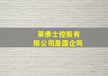 莱佛士控股有限公司是国企吗