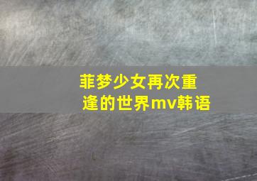 菲梦少女再次重逢的世界mv韩语