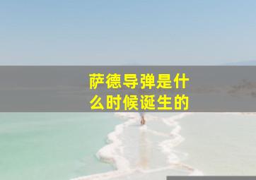 萨德导弹是什么时候诞生的