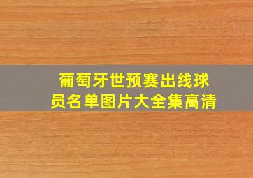 葡萄牙世预赛出线球员名单图片大全集高清