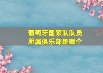 葡萄牙国家队队员所属俱乐部是哪个