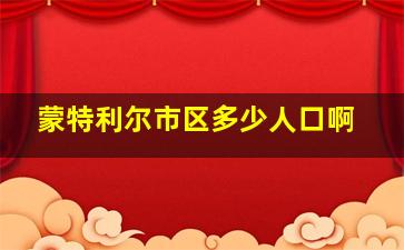 蒙特利尔市区多少人口啊